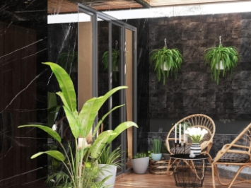 Xây dựng mẫu biệt thự nhà phố mái bằng - hiện đại