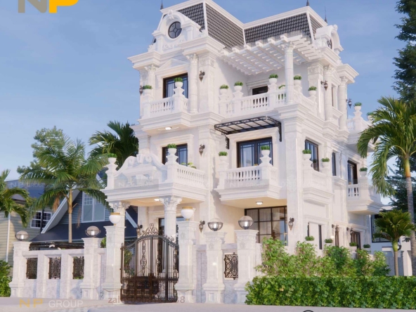 39+ NHỮNG MẪU THIẾT KẾ THI CÔNG BIỆT THỰ PHÁP, DINH THỰ, SANG TRỌNG VÀ ĐẲNG CẤP 2023