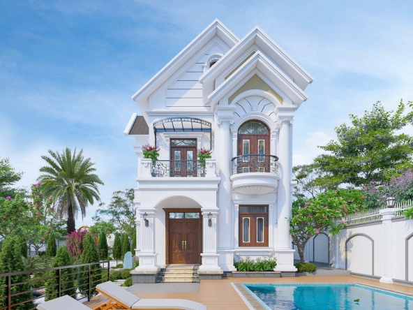 Top 30 mẫu nhà phố, biệt thự, mái thái 2 - 3 tầng đẹp