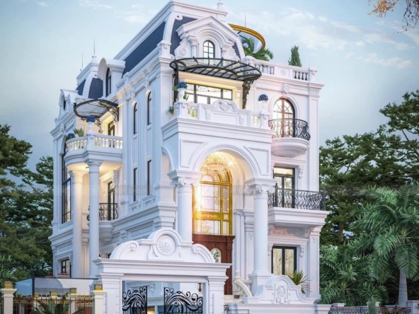 39+ NHỮNG MẪU THIẾT KẾ THI CÔNG BIỆT THỰ PHÁP, DINH THỰ, SANG TRỌNG VÀ ĐẲNG CẤP 2023