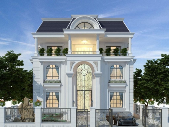Biệt thự tân cổ điển pháp , 9x16m , Anh Hồ Chị Hải, Châu Thành Bến Tre