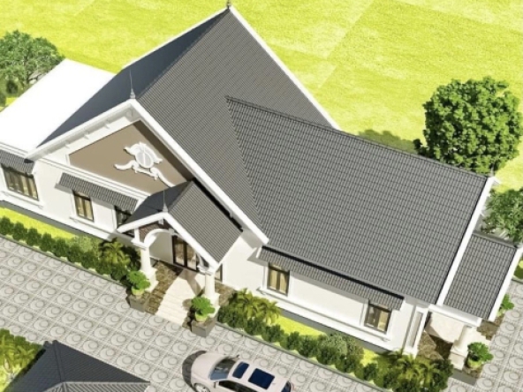 Nhà mái thái 1 tầng, 8,4x18,8m , Chị Mi , Lai Vung , Đồng Tháp
