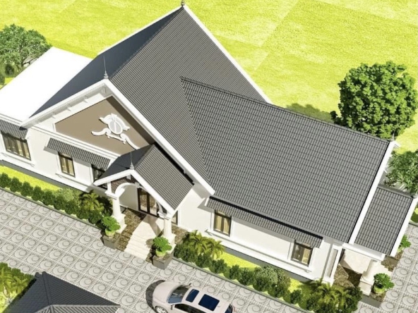 Nhà mái thái 1 tầng, 8,4x18,8m , Chị Mi , Lai Vung , Đồng Tháp